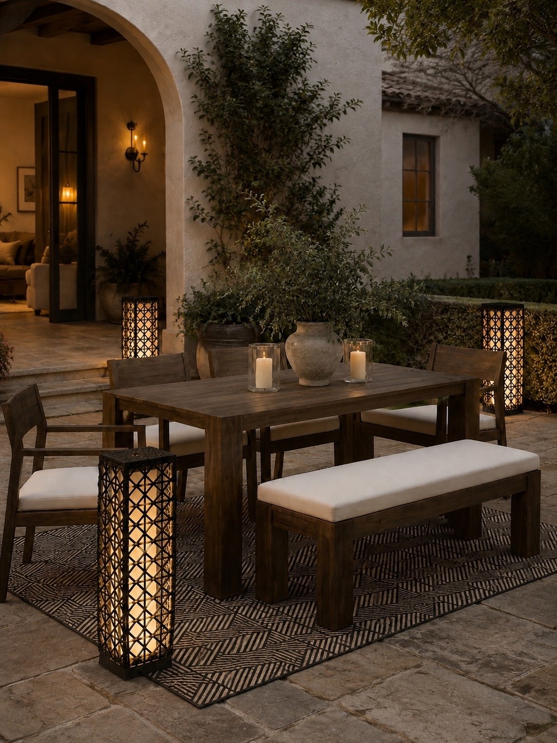 Dinner Al Fresco, But Make It Cozy ✨🖤

There’s something magical about gathering around a beautifully styled outdoor dining table as the sun sets and the lanterns begin to glow. From intimate family dinners to weekend entertaining, this warm wood dining set creates the perfect backdrop for memorable evenings outdoors. 🕯️🌿

The rich wood tones, timeless silhouette, and ambient lantern lighting bring a collected European-inspired feel that instantly elevates any patio space. One of my favorite ways to make an outdoor area feel like an extension of your home.

Follow @farmtotablecreations on Instagram for more cozy home finds and elevated outdoor inspiration 🤍

#LTKHome #OutdoorDining #PatioDecor #BackyardGoals #OutdoorLiving #AlFrescoDining #OutdoorEntertaining #EuropeanFarmhouse #PatioInspiration #BackyardDesign #CozyHome #LanternDecor #OutdoorFurniture #HomeDecorFinds #LTKStyle

#LTKHome #LTKSaleAlert