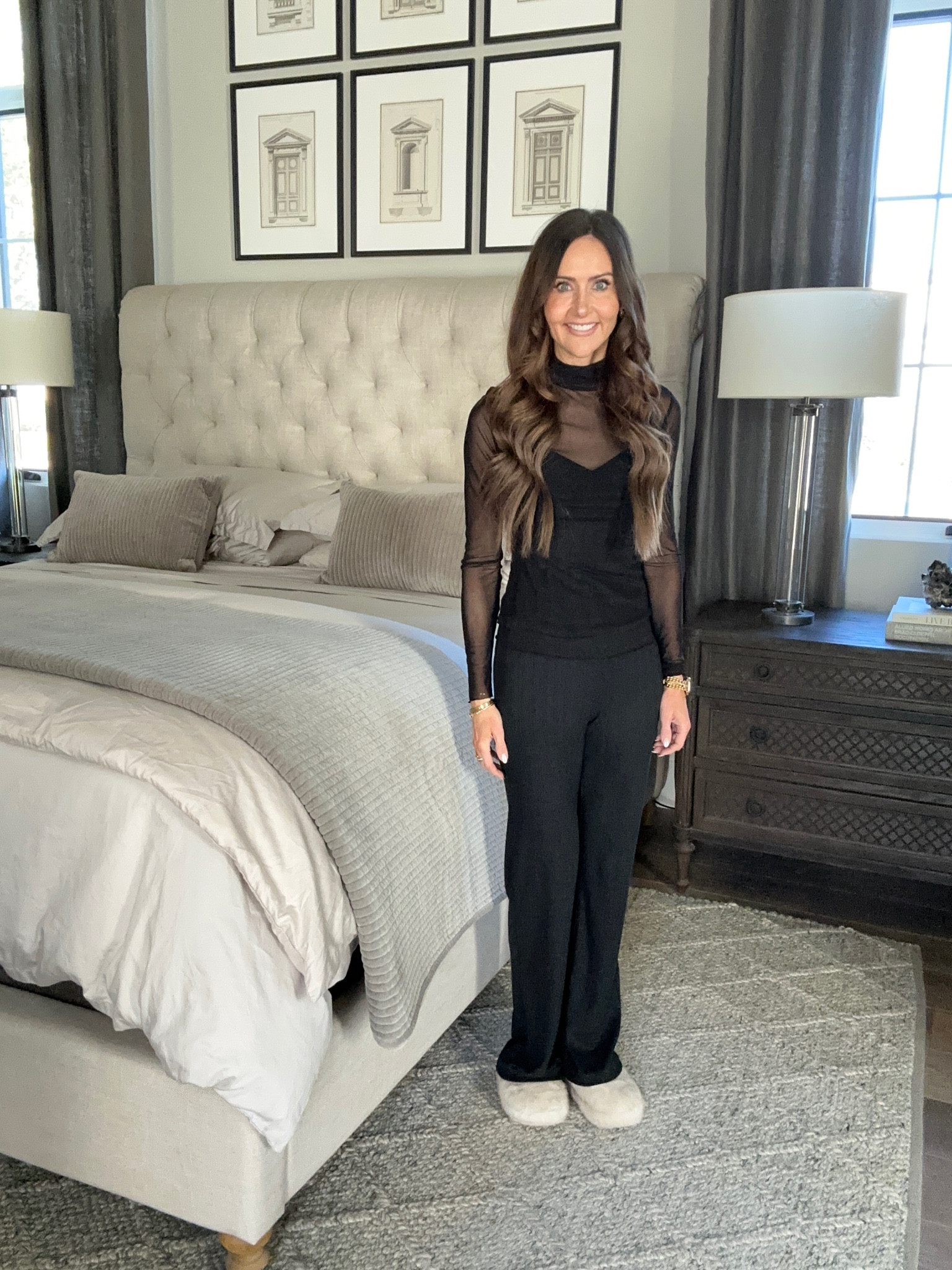 Wearing xxs in Abercrombie lounge pants and cami and xs in mesh top. 🖤

#LTKOver40 #LTKStyleTip #LTKWorkwear