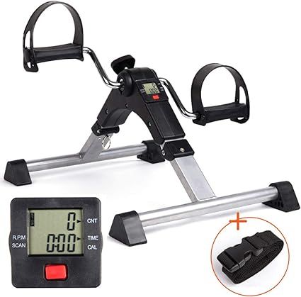 DECELI Under Desk Bike Pedal Exerciser-Folding Portable Exercise Peddler with Electronic Display ... | Amazon (US)