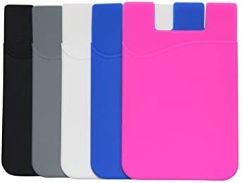 AgentWhiteUSA 5 Pack Cell Phone Wallet, Card Holder for Back of Phone, Stick on Wallet (for Credit C | Amazon (US)