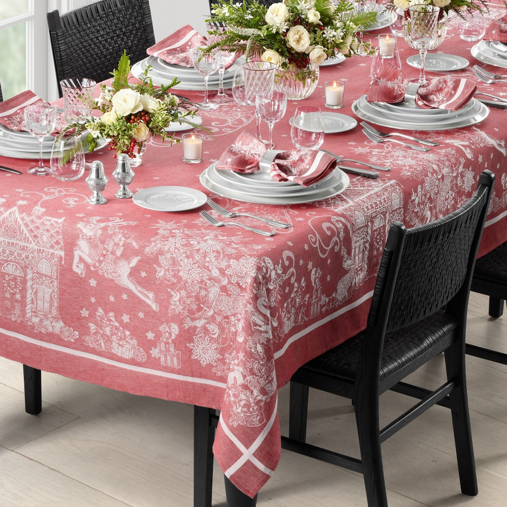 'Twas the Night Before Christmas Jacquard Tablecloth | Williams-Sonoma