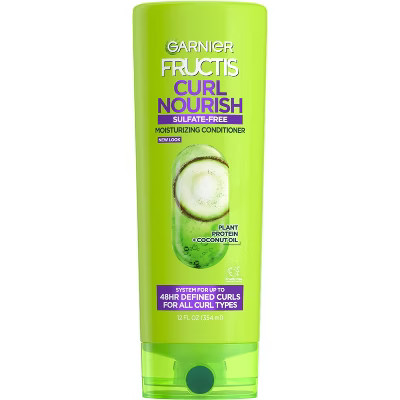 Garnier Fructis Curl Nourish Conditioner - 12 fl oz: Coconut, Paraben-Free, Sulfate-Free, Vegan | Target