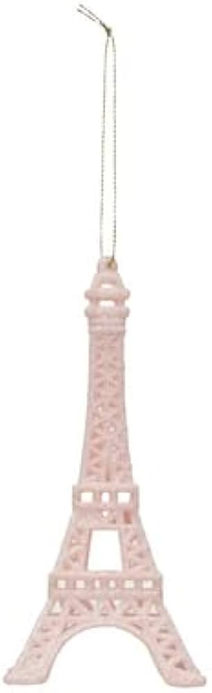 Plastic Eiffel Tower Ornament w/ Glitter, Pink | Amazon (US)