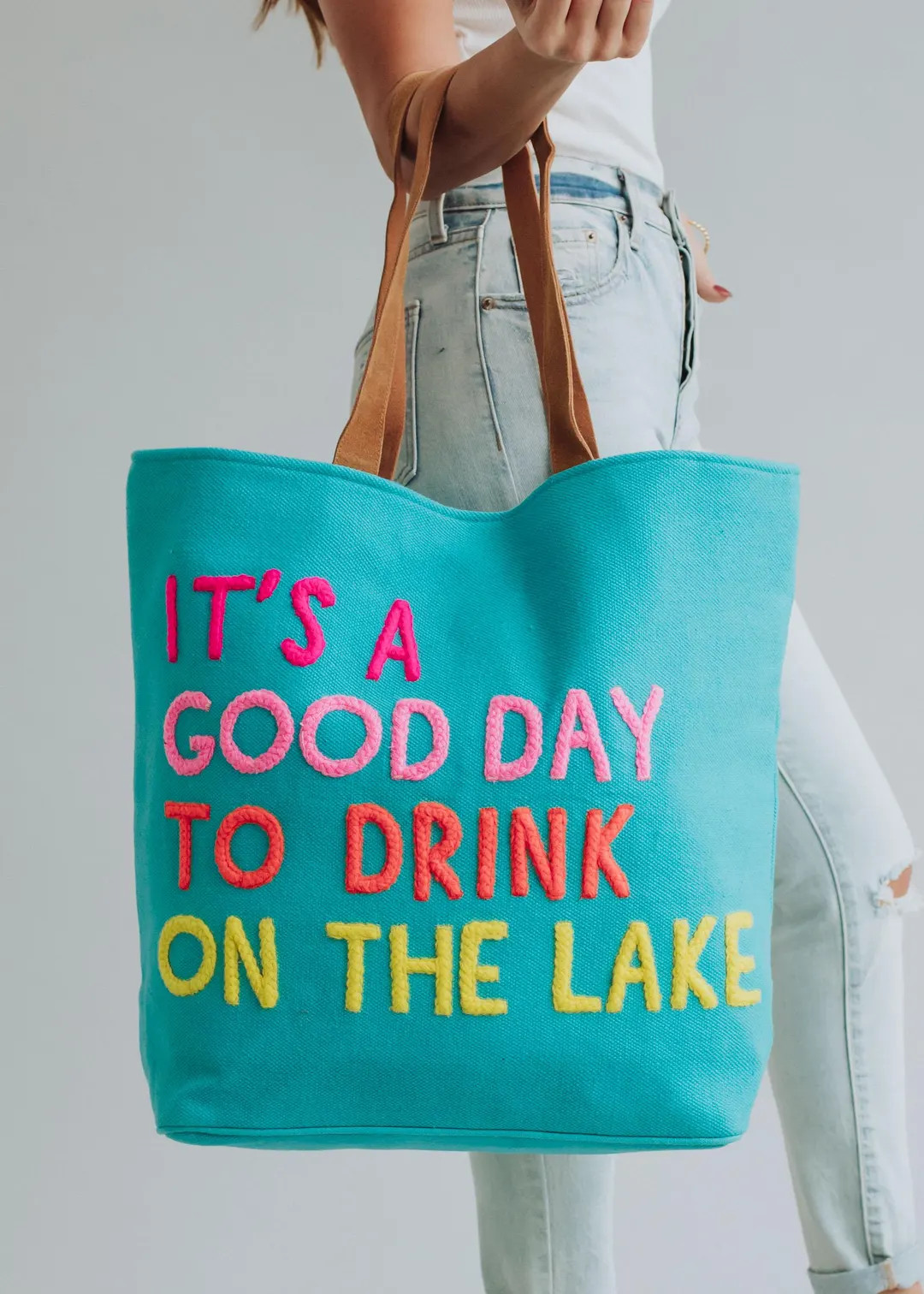 Blue Drink on the Lake Tote | Vacation Tote Bag - Etsy | Etsy (Global)