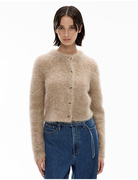 Witchery Fluffy Crew Cardigan | David Jones | David Jones (Australia & New Zealand)