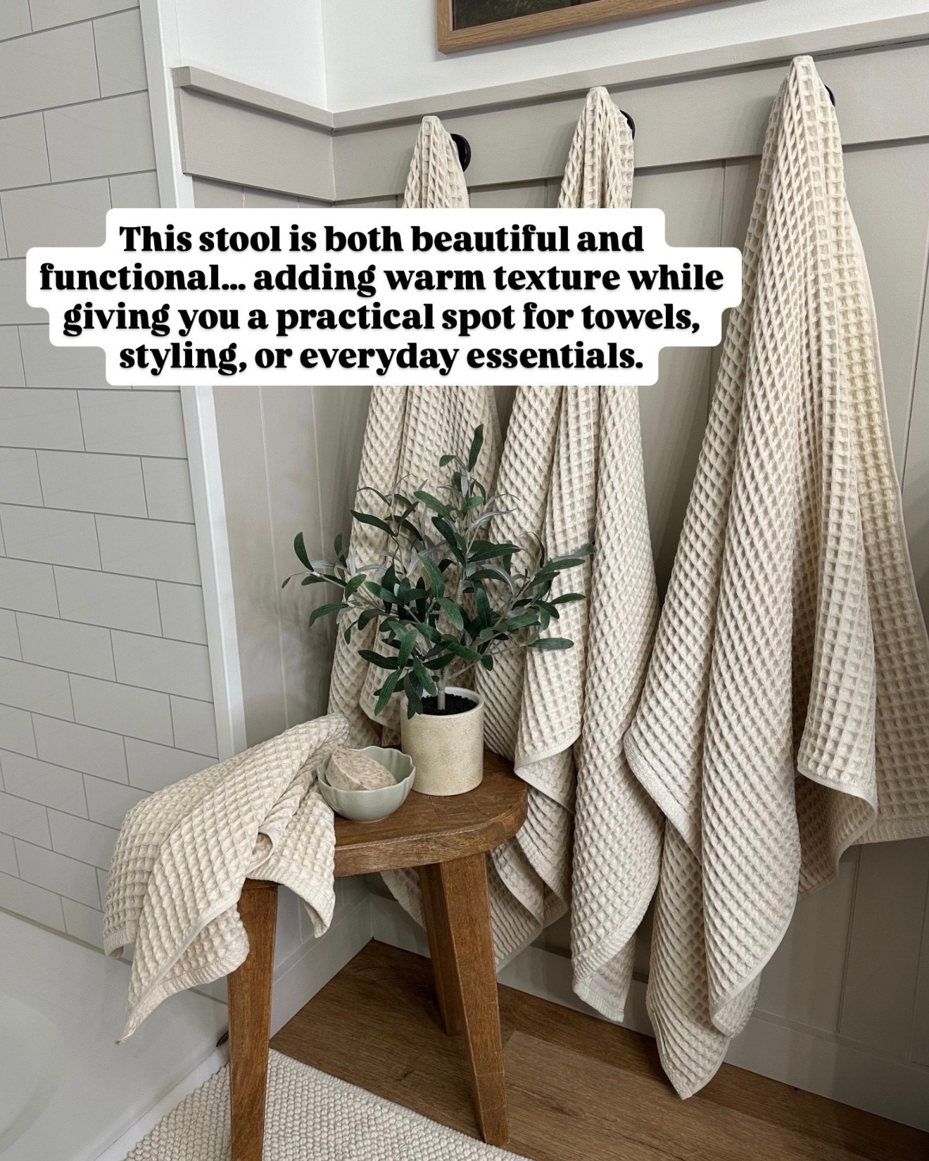 Vintage-Inspired Wooden Stool That Adds Warmth and Function Anywhere

Follow @farmtotablecreations on Instagram for daily home inspiration, cozy styling ideas, and favorite finds.

This vintage-inspired wooden stool is one of those versatile pieces that works in so many spaces. It adds beautiful warmth and texture while offering a handy surface for towels, everyday essentials, or styled moments. I love how easily it can move from a bathroom to a bedroom, hallway, or even beside a tub or vanity when you need a little extra function without sacrificing style.

#woodstool #neutralhome #bathroomdecor #homeorganization #homestyling #LTKFindsUnder50

#LTKselfcare #LTKHome