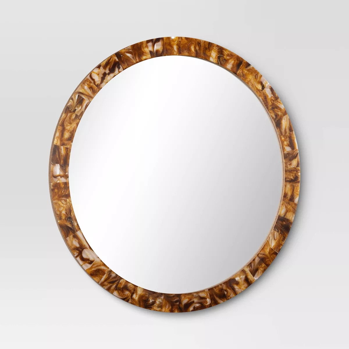 30" Round Pieced Faux Horn Wall Mirror - Threshold™ | Target