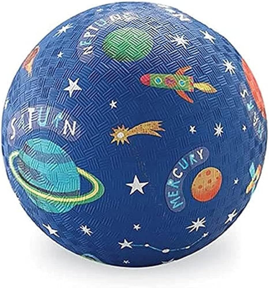 Crocodile Creek - Solar System Rubber Playground Ball - Ships Inflated, PVC-Free, Durable Design ... | Amazon (US)