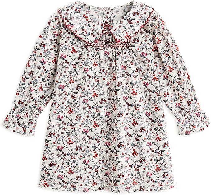 Amazon.com: Baby Infant Girls Vintage Floral Casual Dress for Spring Autumn Long Sleeve Toddler P... | Amazon (US)