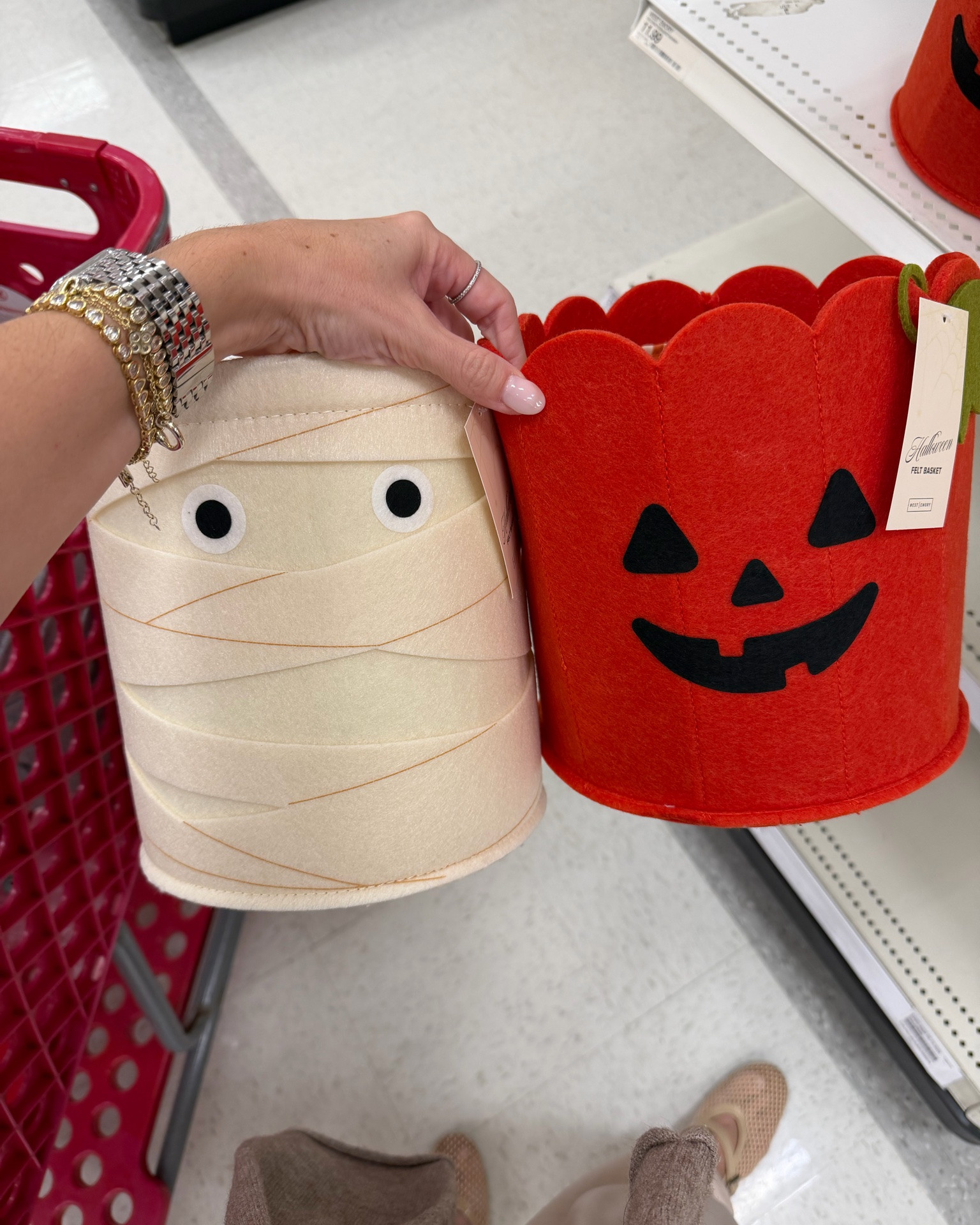 Ok but these boo baskets are so adorable!! I bought the little mummy @Target