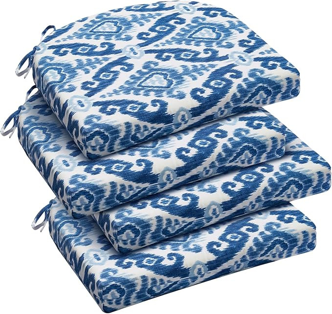 downluxe Outdoor Chair Cushions Set of 4 for Patio Furniture, Waterproof Round Corner Patio Chair... | Amazon (US)