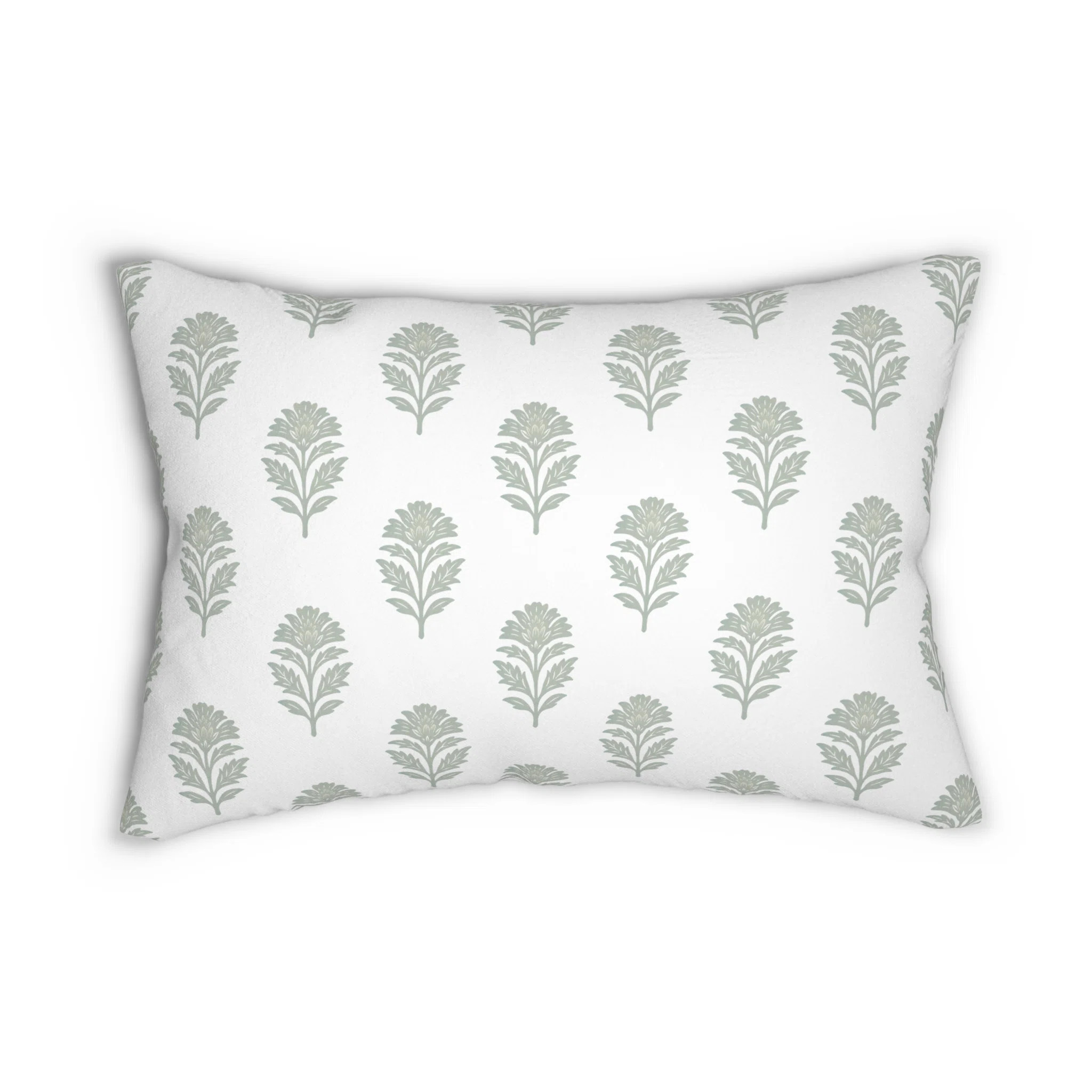 Vintage Block Print Inspired Floral Pillow Cover | Rustic Buti Pattern | Farmhouse Throw Pillow C... | Wayfair North America