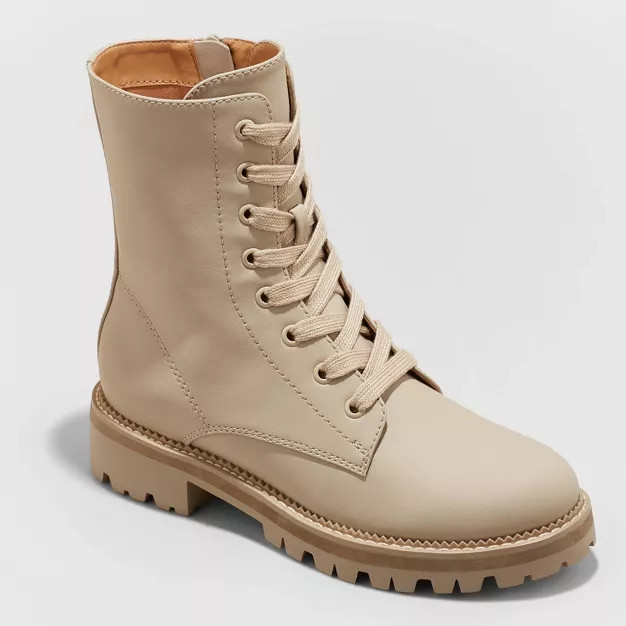 Women's Saylor Lace-Up Combat Boots - A New Day™ | Target