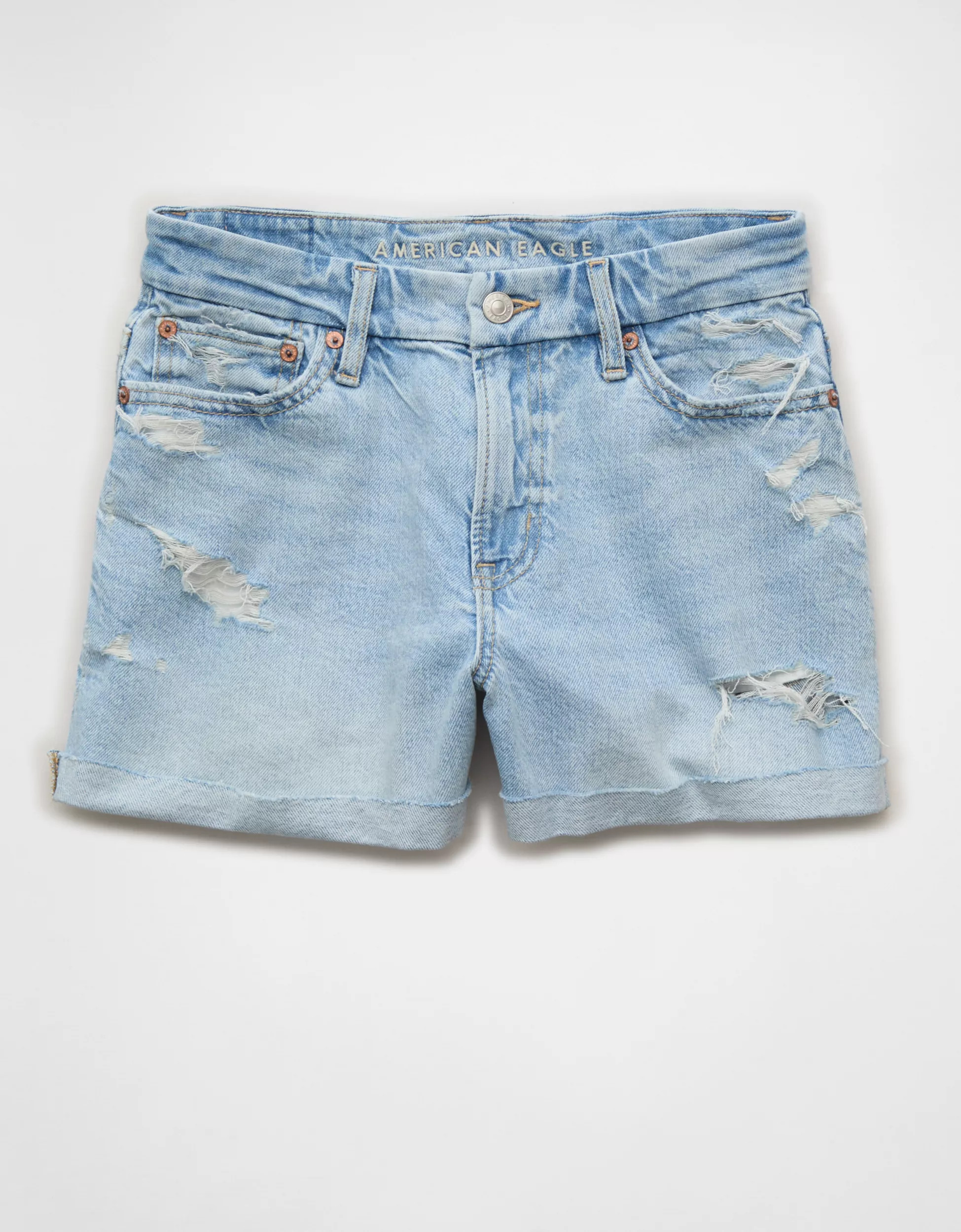 AE 3" Strigid Curvy Super High-Waisted Relaxed Denim Short | American Eagle Outfitters (US & CA)