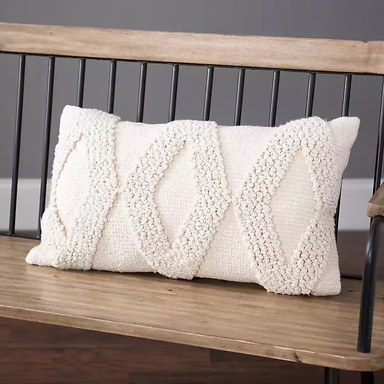 Ivory Hand-Woven Accent Pillow | Kirkland's Home
