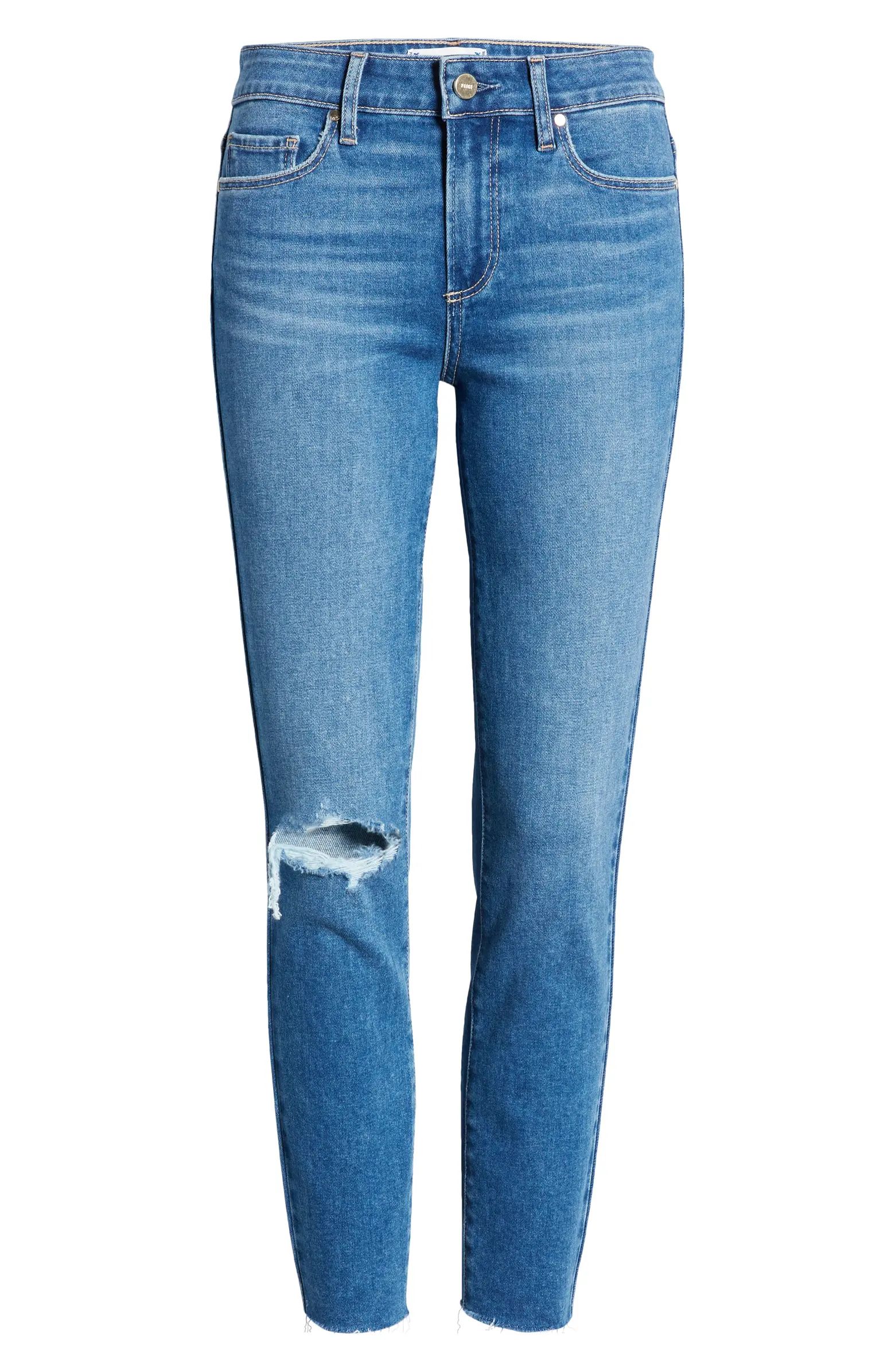 Verdugo Ripped Raw Hem Crop Skinny Jeans | Nordstrom