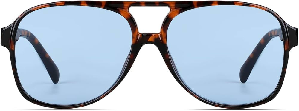 Freckles Mark Vintage Retro 70s Sunglasses for Women Men Classic Large Square Aviator Trendy Glas... | Amazon (US)