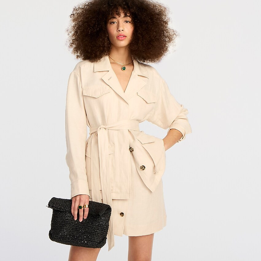 Wrap jacket in linen-cupro | J. Crew US
