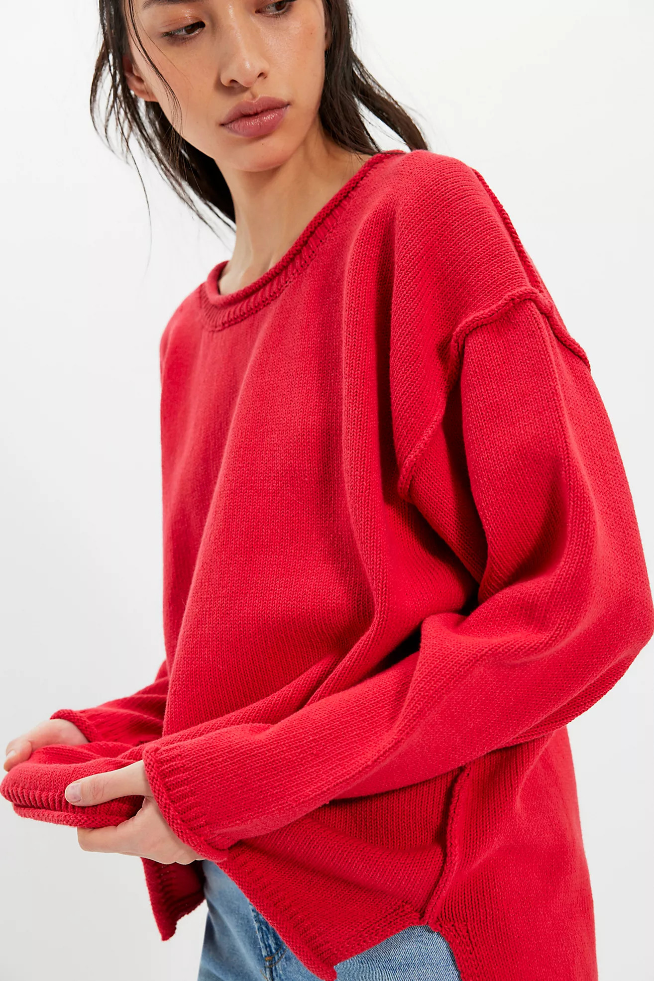 We The Free Ella Roll-Neck Cotton Knit Sweater | Free People (Global - UK&FR Excluded)