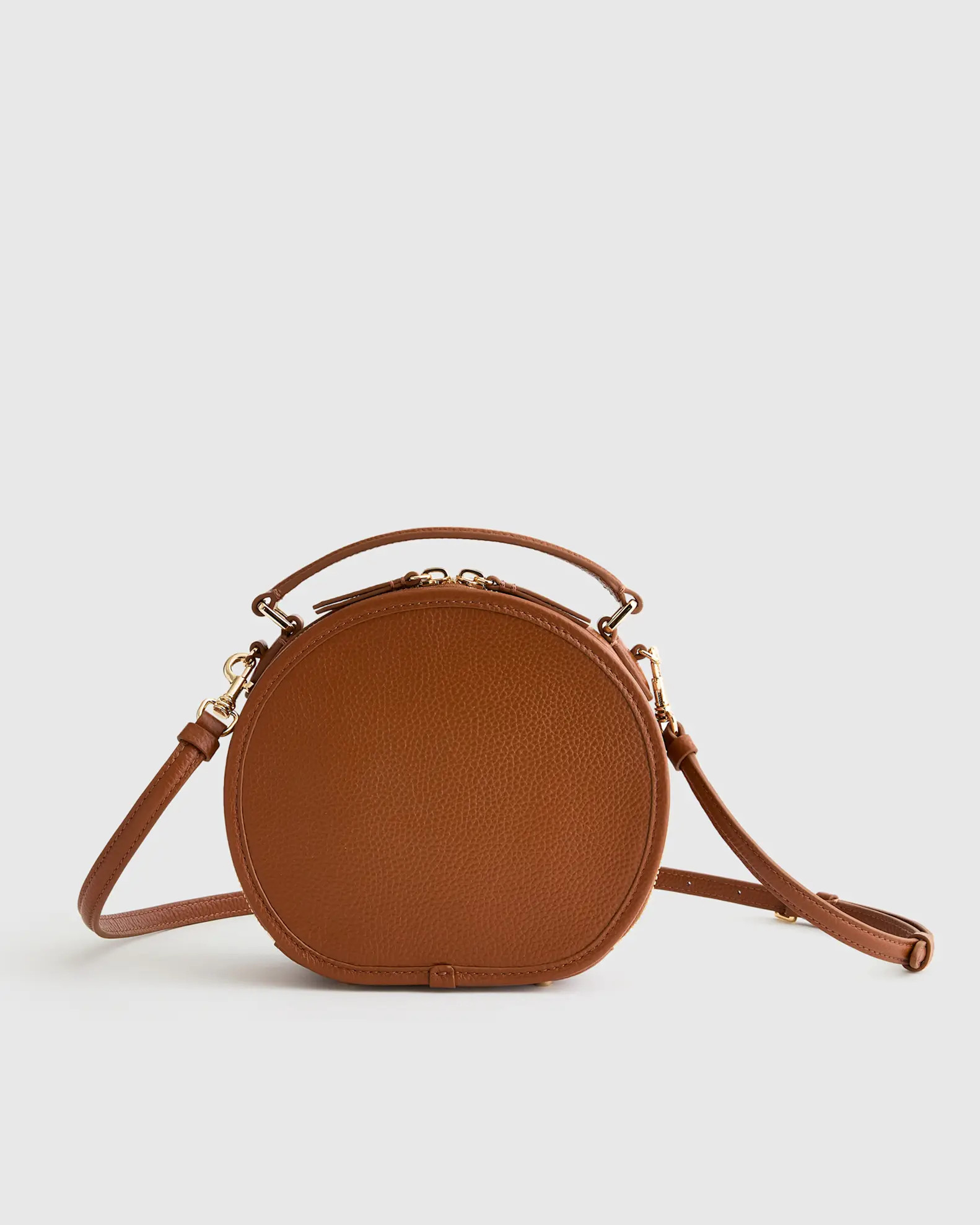Italian Leather Top Handle Circle Bag | Quince