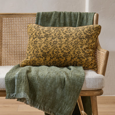 Velvet Amber Vines Lumbar Pillow | Magnolia