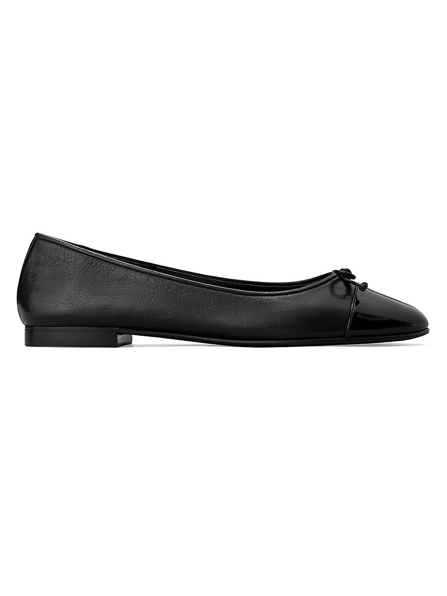 Women's Cap Toe Ballet Flats - Black - Size 5.5 | Saks Fifth Avenue
