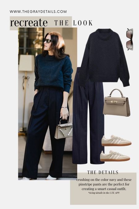 Smart casual outfit idea, pinstripe pants,mango sweater, samba sneakers 

Winter outfit, sneakers outfit, classy style, outfit inspo, Pinterest outfit 

#LTKworkwear #LTKfindsunder100 #LTKstyletip