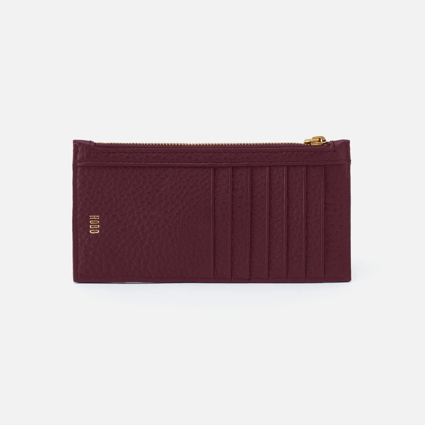 Carte Card Case in Pebbled Leather - Mulberry Glaze | HOBO Bags
