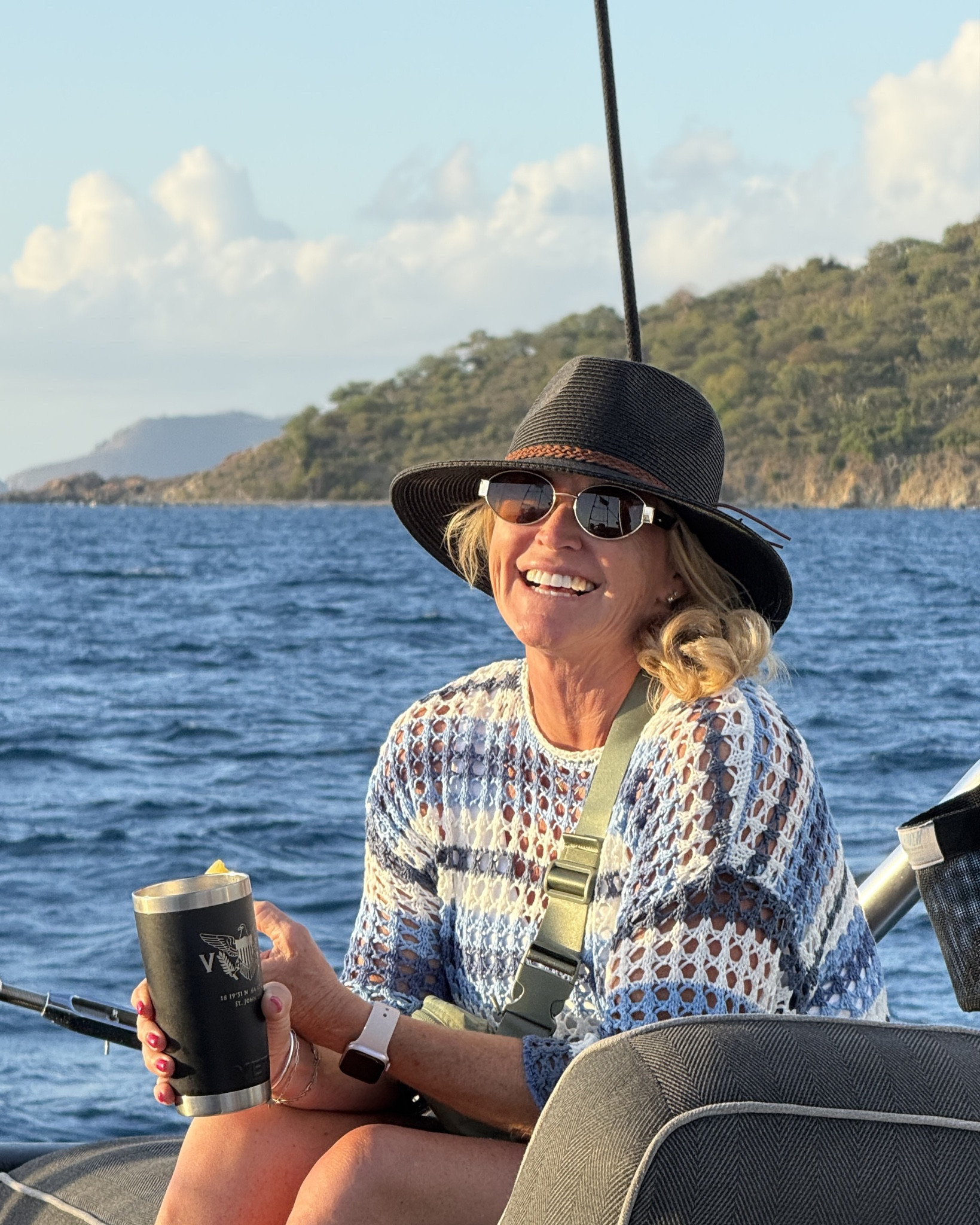 This crocheted top in my favorite nautical colors will be vibing all summer long. 

I styled it with a white cami and a classic pair of denim shorts.  It was perfect for our sunset sail on our recent beach trip, but would also be great for casual lunches and dinners.  

Grab the top while it is on Amazon’s Spring Sale! Shop the whole look!

#LTKootd #LTKSeasonal #LTKTravel