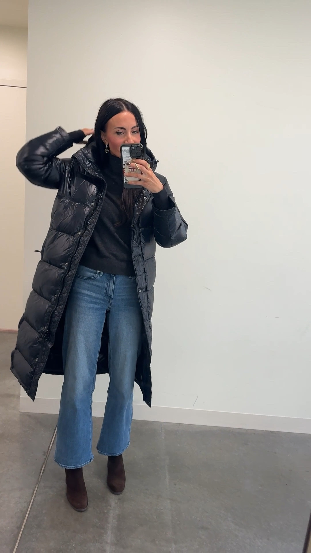 Loving bundling up in this puffer- it’s actually just what I have been wanting. Long, warm and cool-girl too. Fit is tts. 
@onequince #quincepartner


#LTKGiftGuide #LTKHoliday #LTKmomlife