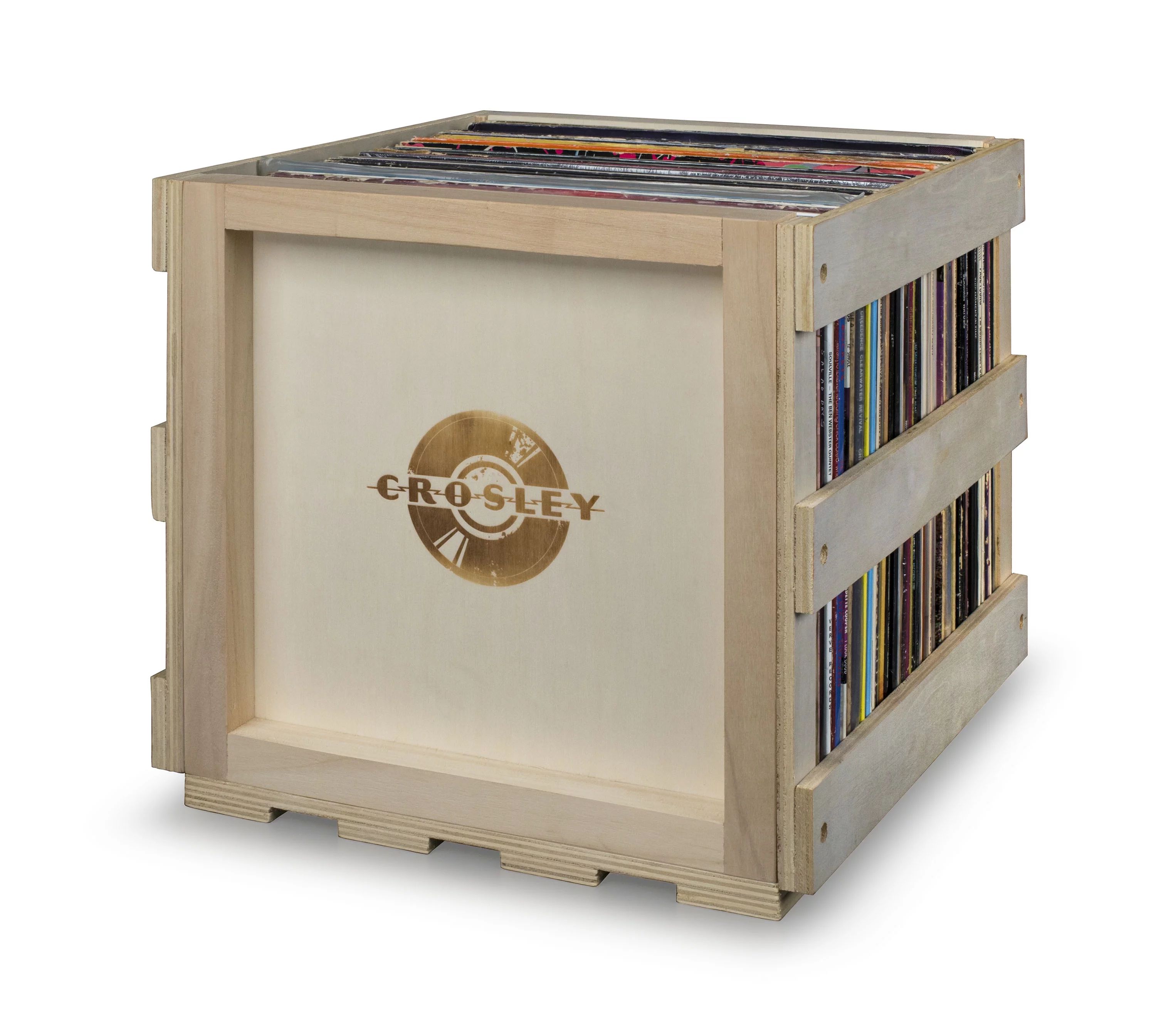 Crosley Stackable Record Storage Crate - Natural | Walmart (US)