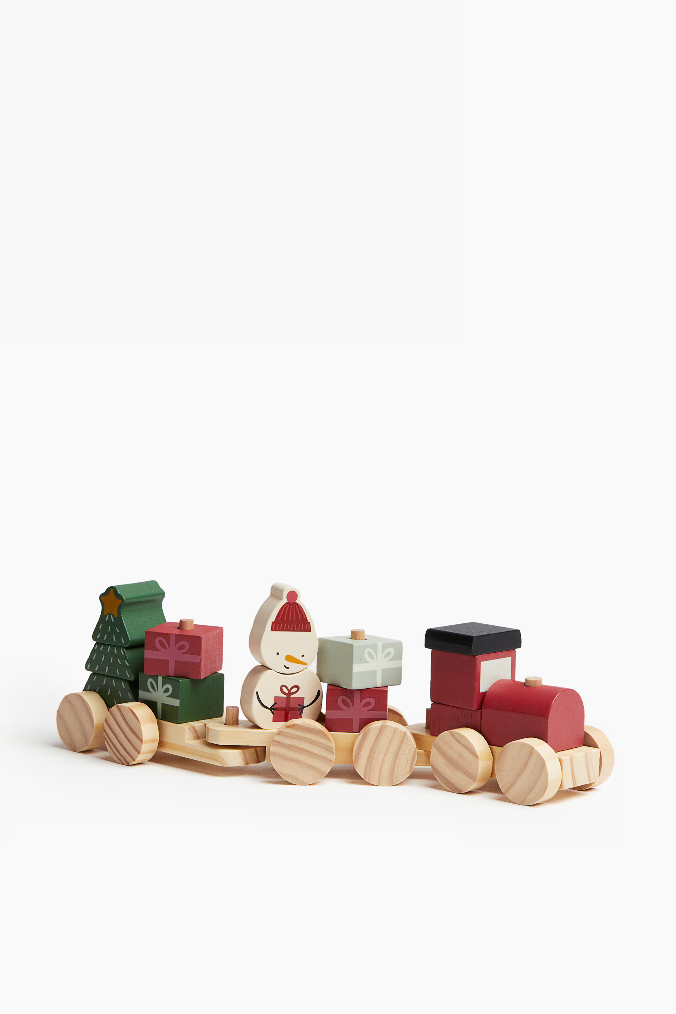 Wooden Train Set - Red/train - Home All | H&M US | H&M (US + CA)