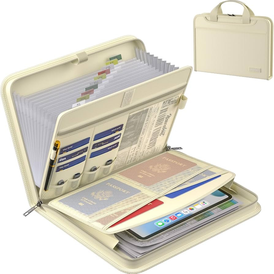 ENGPOW Accordion File Organizer,Fireproof Expanding File Folder with Multi Pockets,13 Pockets Doc... | Amazon (US)