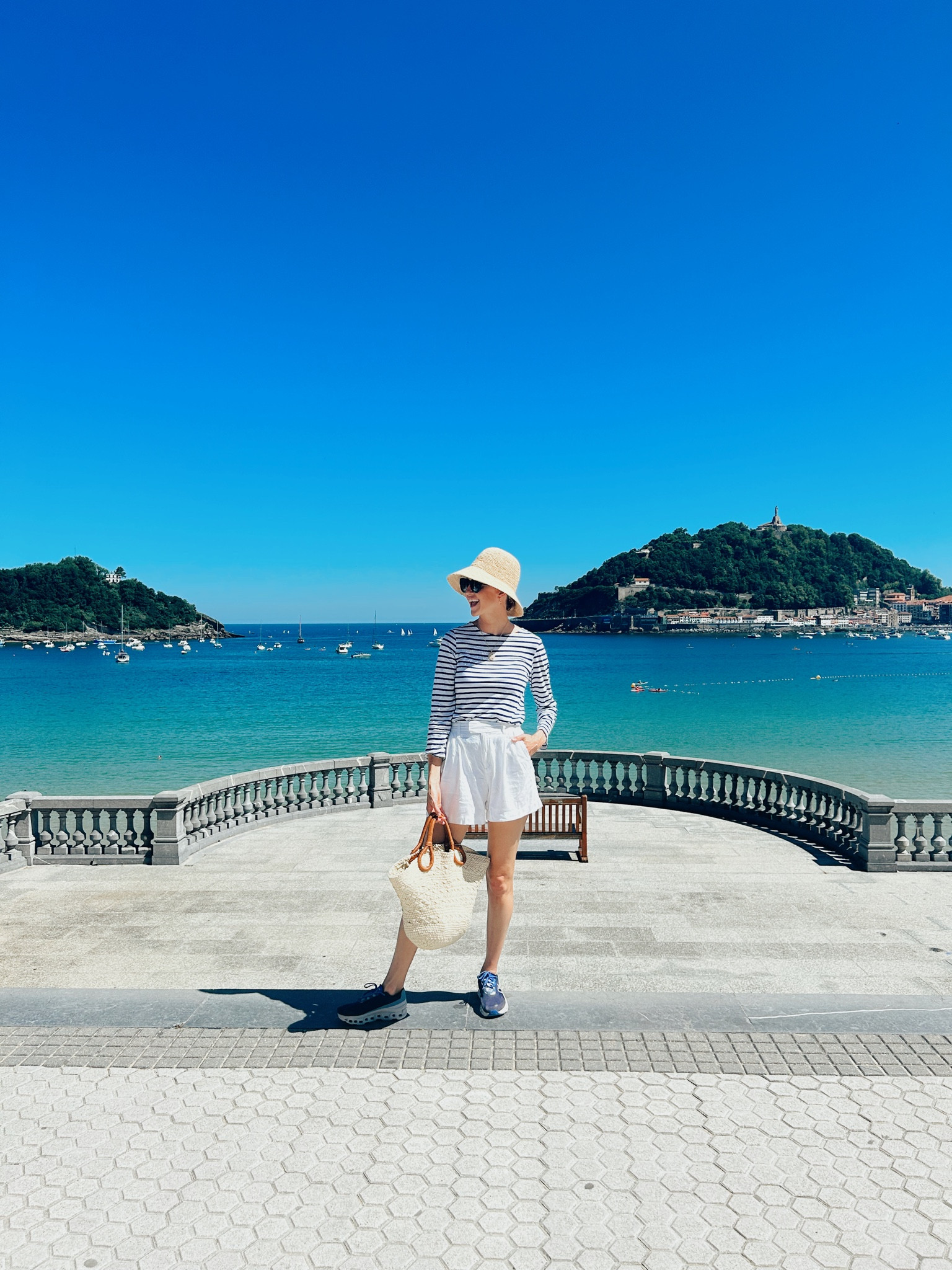 Lots of walking today in Spain.  Linen shorts under $20 with a striped shirt and ons.  

#LTKFind #LTKunder100 #LTKstyletip