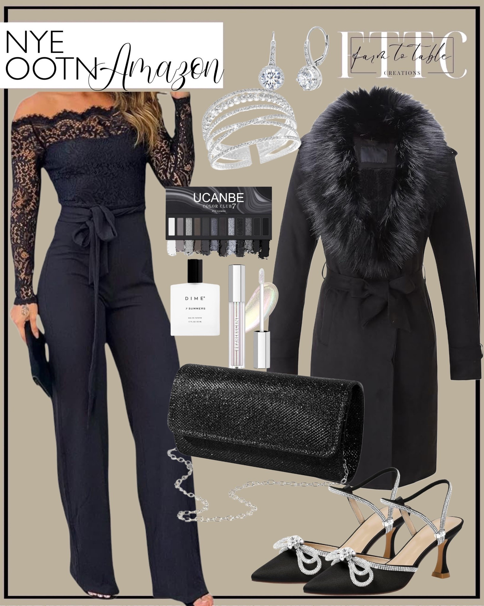 New Year’s Eve Amazon Outfit Idea | Black Lace Jumpsuit, Faux Fur Coat & Sparkly Heels

This New Year’s Eve outfit is the definition of chic, affordable, and easy to recreate. The black lace jumpsuit has the most flattering fit with beautiful detailing, making it perfect for NYE parties or a night out. I layered it with a faux fur collar coat for extra drama and warmth, then finished the look with sparkly heels, a black clutch, and statement jewelry for that classic New Year’s Eve glow. Everything here is from Amazon, making this a last-minute outfit win that still feels elevated and polished.

Follow @farmtotablecreations on Instagram for more outfit inspiration and Amazon finds.

#ootd #ootn #nyeoutfit #amazonfashion #amazonfinds #blackjumpsuit #partyoutfit #holidayoutfit #eveningwear #womensfashion #heels #clutch #statementjewelry #winterfashion

#LTKootd #LTKBeauty #LTKWedding