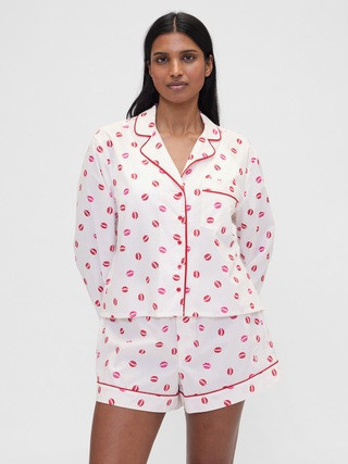 Gap × Summer Fridays Relaxed Poplin Kiss PJ Shirt | Gap (US)