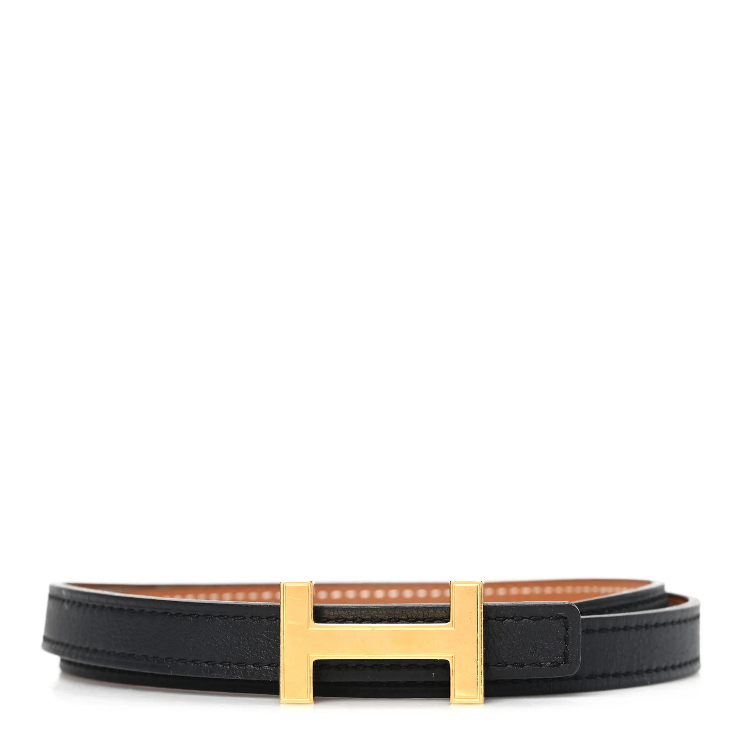 Swift Epsom 13mm Focus Belt 65 Black Gold | FASHIONPHILE (US)