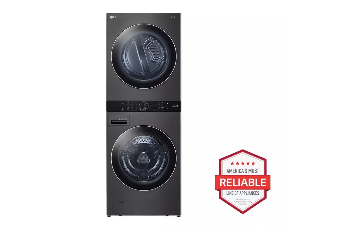 Single Unit Front Load LG WashTower™ with Center Control™ 4.5 cu. ft. Washer and 7.4 cu. ft. ... | LG Electronics