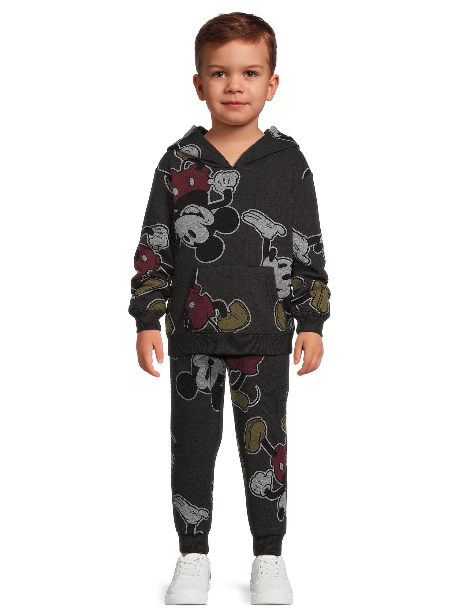 Mickey Mouse Toddler Boy Fleece Hoodie and Joggers Set, 2-Piece, Sizes 12M-5T - Walmart.com | Walmart (US)