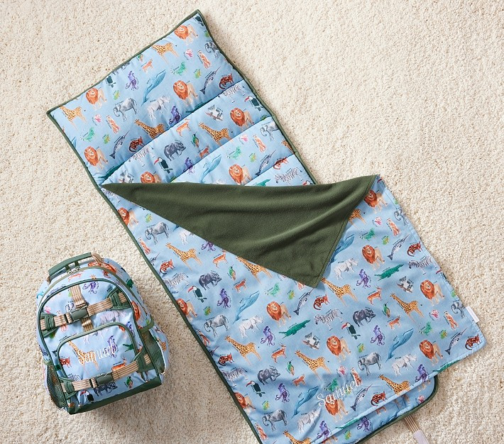 Mackenzie Brendan Safari Animals Backpack & Nap Mat Bundle, Set of 2 | Pottery Barn Kids