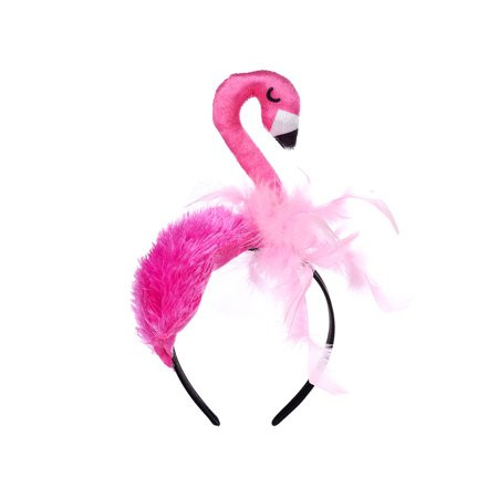 Flamingo Headband Cute Flamingo Party Head Bopper Pink Feather Colorful Hair Accessories for Girls T | Walmart (US)