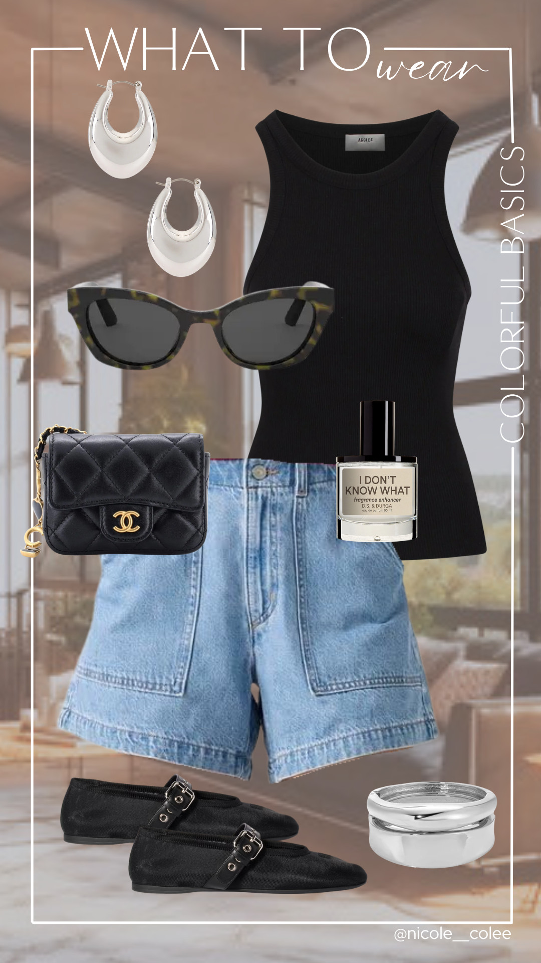 OOTD 🤍

Proof that basics are anything but boring.

A great black tank + the perfect pair of denim shorts is one of those combinations that never lets you down. I elevated it with silver statement jewelry, chic flats, my favorite mini Chanel, and a spritz of the fragrance I get asked about constantly.

Simple pieces. Luxury details. Effortlessly pulled together.

Everything is linked here on my LTK, from the outfit to the accessories (plus a few similar options if something sells out). ✨

#LTKStyleTip #LTKSummer #LTKFinds #EverydayStyle #ClassicStyle 

 #LTKdayinmylife #LTKgrwm #LTKootd