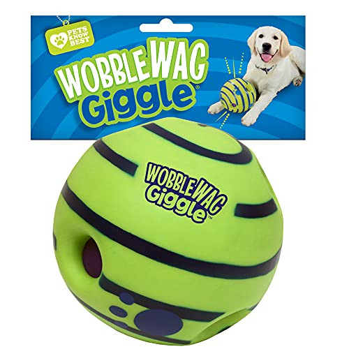 Wobble Wag Giggle Ball, Interactive Dog Toy, Fun Giggle Sounds When Rolled or Shaken, Pets Know Best | Amazon (US)