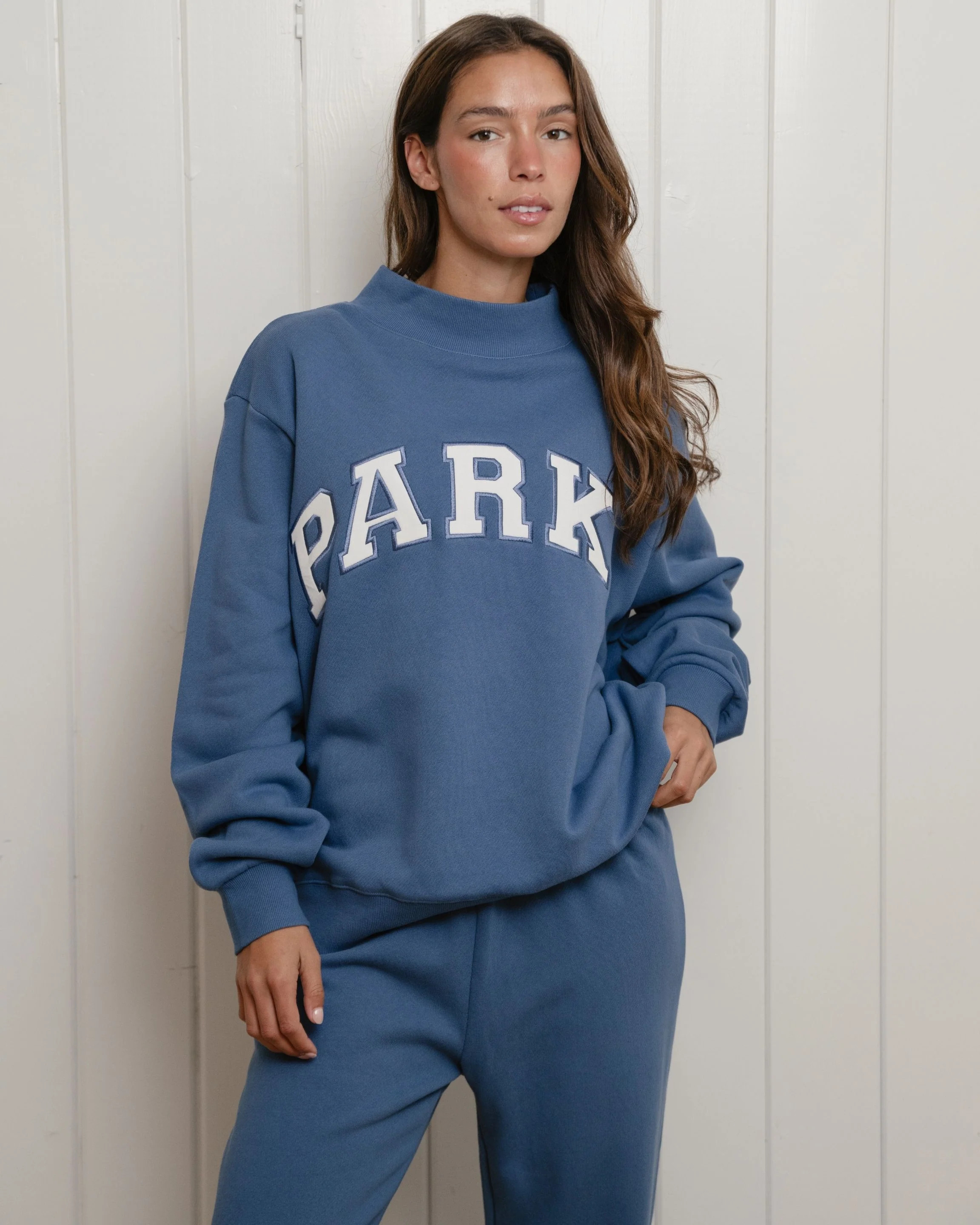 Varsity Mockneck - Washed Indigo | Parke