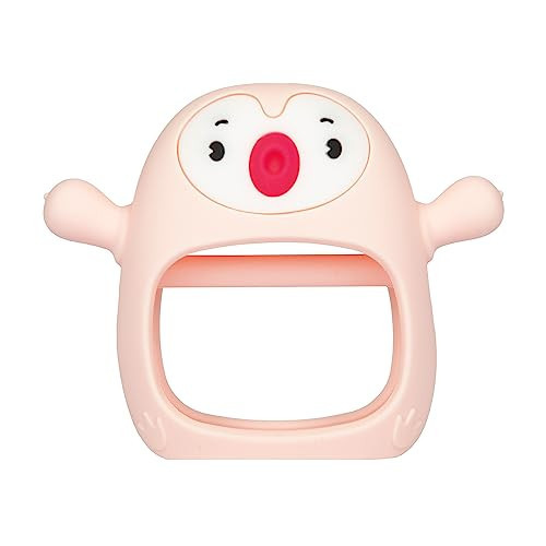 Kiddie Dream Penguin Soothing Baby Teething Toy, Teething Toys for Babies 0-6 Months, Baby Toys 0-3 Months, Newborn Toys, Baby Teether, Baby Must Haves, Durable and Non-droppable (Light Pink) | Amazon (US)