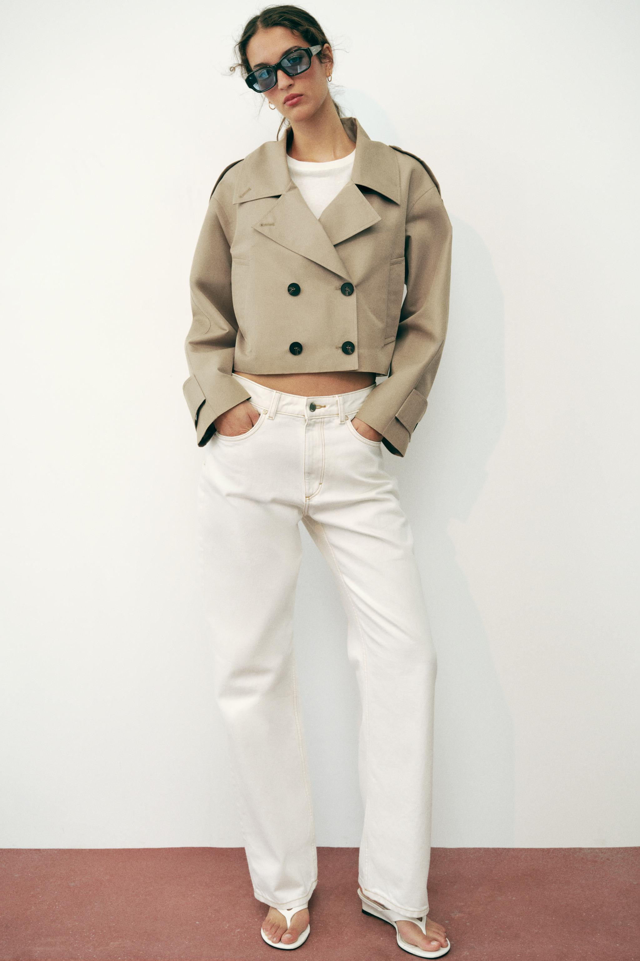 SHORT DOUBLE-BREASTED TRENCH JACKET | Zara US