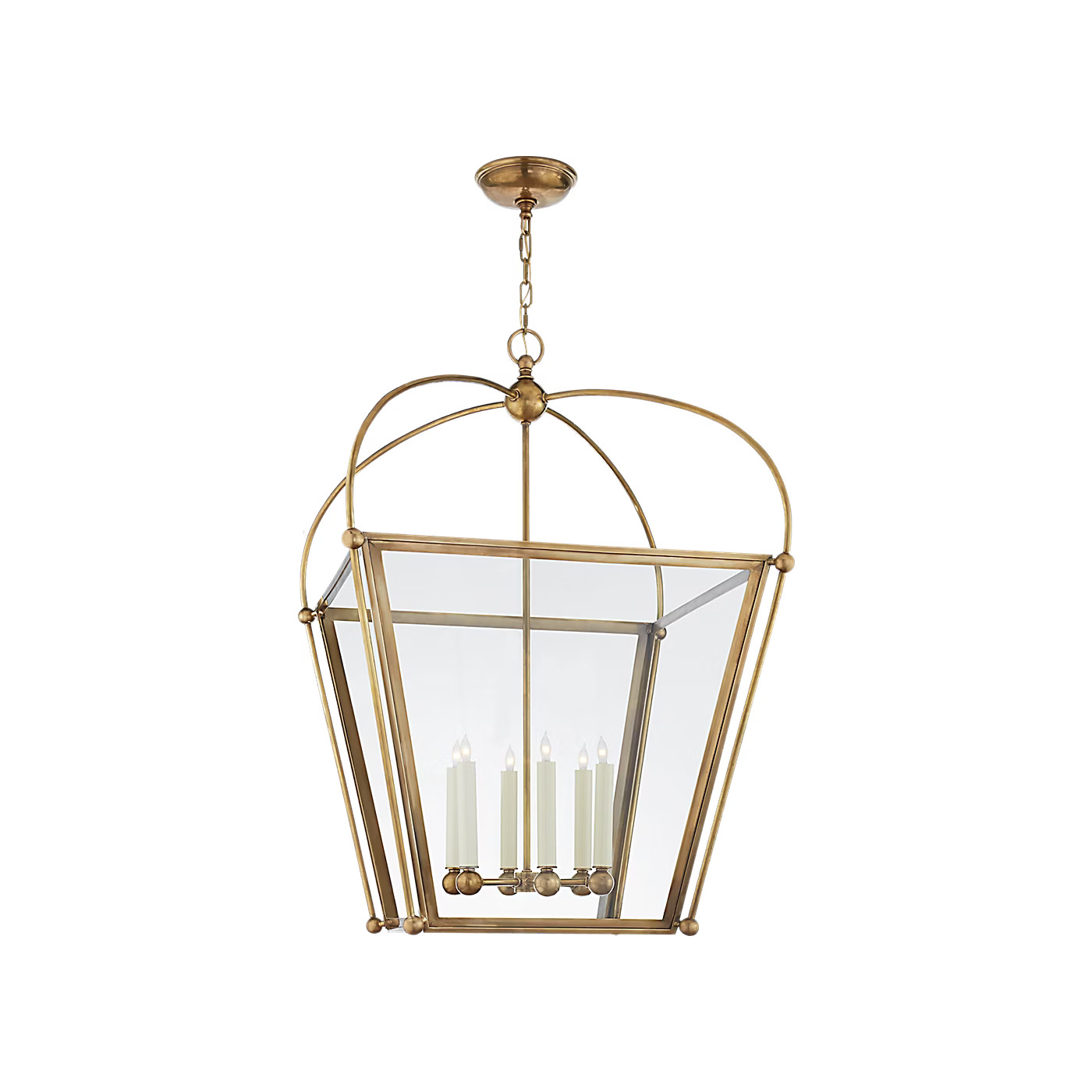 Riverside Large Square Lantern | Visual Comfort