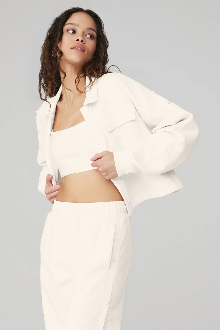 Renown Cropped Button-Up Pullover | Alo Yoga