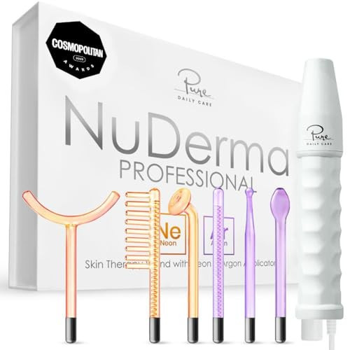 NuDerma Professional Skin Therapy Wand - Portable Skin Therapy Machine with 6 Neon & Argon Wands – Boost Your Skin – Clear Firm & Tighten | Amazon (US)