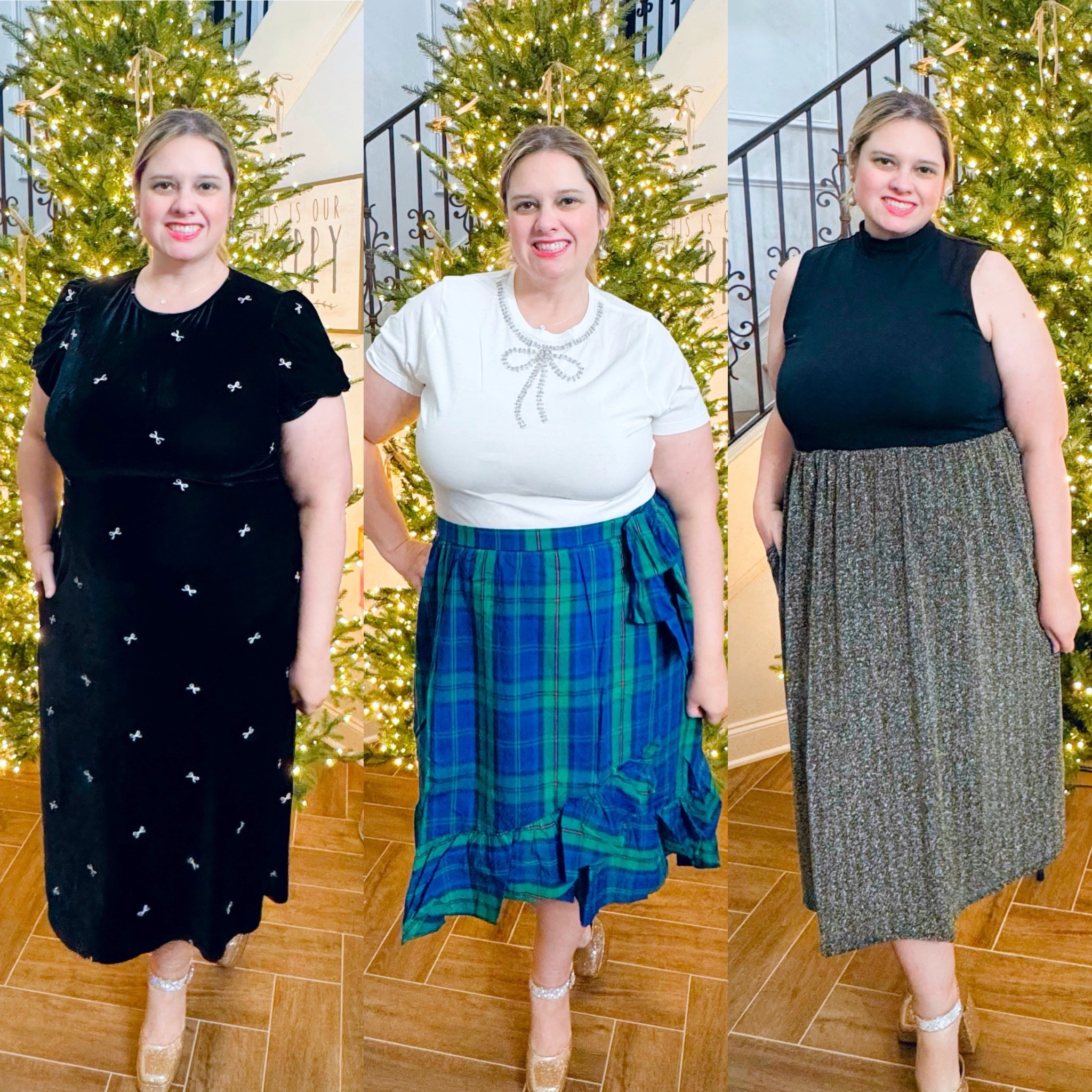 Three J Crew Factory looks to get you through the holiday season in style. Bows, tartan and mixed media - some of my favorite style go-tos! 

#LTKootd #LTKSaleAlert #LTKHoliday